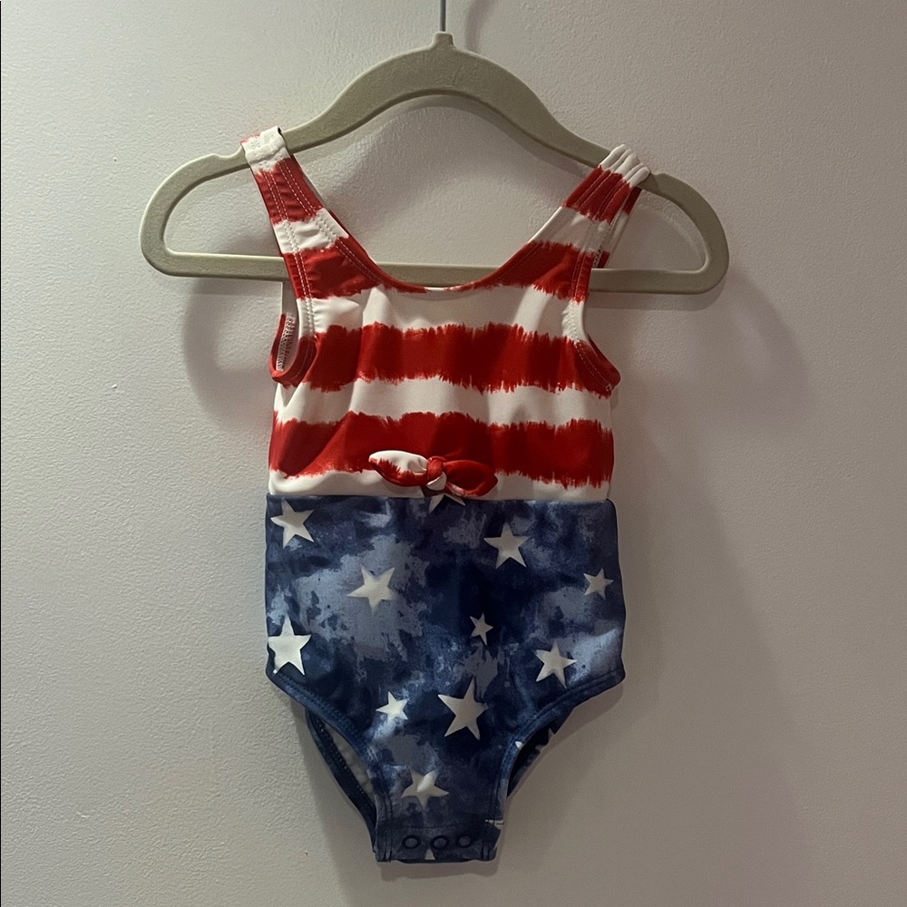Baby Girl 12 month American 4th of July One Piece Swimsuit